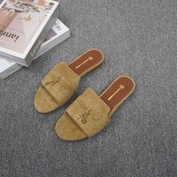 Summer New Women's Flat bottomed Lefu Shoes Fashion GJ Brand Slippers Handmade Sheepskin Solid Color Indoor and Outdoor Slippers