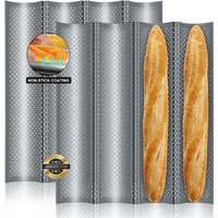 Baguette Pan French Bread Baking Mould Bakeware Groove Waves Mold Cake Oven Pastry Tray Dishes Cooking Accessories Toaster Tool