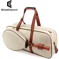 Multi-functional Adults Tennis Bag Professional Squash Badminton Tennis Racquet Bag Retro Large Capacity Tennis Shoulder Bags
