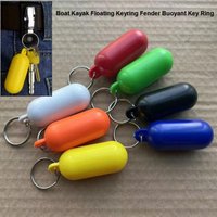 New Plastic Boat Kayak Floating Keyring Replacement Boat Accessory Buoyant Key Ring 7 Colors Floating Keychain