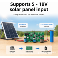 MPPT 10-30W solar panel Charging Controller Board 12V 18V With 5V/2.1A USB 3.7V 18650 Lithium Battery With LED indicator light