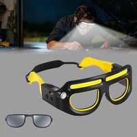 Upgrade LED Glasses Rechargeable Headlight Glasses For Outdoor Cycling and Night Fishing with 5 Modes