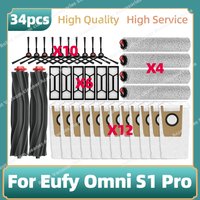 Compatible For ( Eufy S1 Pro ) Vacuum Parts Main Roller Side Brush Mop Cloth Rag Hepa Filter Dust Bag Replacement Accessories