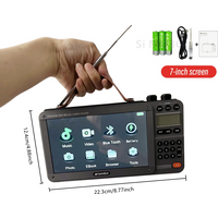 Sansui F51/F50 Retro Radio 7.0inch Screen Video Music Player Wireless Bluetooth Speakers FM/MW/SW Radio Receiver Support TF/USB