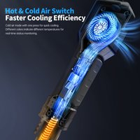 FNIRSI SAG-55 550W Digital Hot Air Gun with Stand, LCD Heat Gun for BGA Rework & Repair