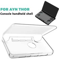 For AYN THOR Transparent Protective Soft TPU Case New Dual Screen Flip Up Handheld Shell Game Console Anti-Fall Case Shell Grip