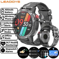 LEADOYS Smart Watch with Off-line Music Multi-Watch Faces Bluetooth Talk Message Alerts Smartwatch Reloj for Android and IOS