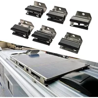 6pcs Stainless Steel Roof Rack Mount Kit Van Roof Brackets Compatible With Various Van Models Enhance Load Capacity For Outdoor