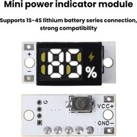 Mini Battery Level Indicator Module for 1S-4S Lithium Batteries with Percentage Display Compact Design Low Power Operation