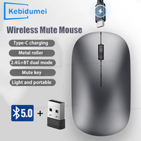2.4G Wireless Bluetooth Mouse Dual Mode 1600DPI Adjustable 2.4G Type-C Rechargeable Mice Silent Ergonomic Portable Office Mouse