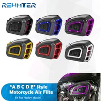 Motorcycle Air Filter Cleaner For Harley Touring Softail Dyna Sportster 2004-25 Road Street Glide Fat Boy Breakout Low Rider S