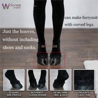 Split Hoof Demonn Cosplay Shoes Gothic Two Toe Cloven Hoof Foot Covers With Lace Socks Fantasy Anime Roleplay Halloween Party
