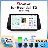 Junsun Bezprzewodowe CarPlay Android Auto Radio Samochodowe do Hyundai i30 Mk3 (PD) 2016-2020 Wbudowany Wentylator Chłodzący Android GPS Nawigacja Odtwarzacz Multimedialny WiFi DSP RDS BT SWC IPS