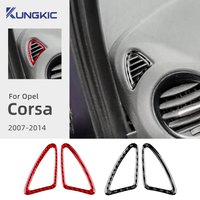 Real Soft Carbon Fiber For Opel Corsa D 2007 2008 2009 2010 2011 2012 2013 2014 Car Air Outlet Side of Instrument Panel Sticker