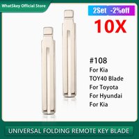 10Pcs/Lot NO.108 Car Key Blade For KIA Spotage RIO K2 K3 K5 For Hyundai I30 IX35 ELANTRA VERNA Toyota Flip KD #108 TOY40