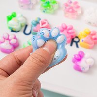 10/20pcs Mini Cute Cat Claw Squeeze Toy Kawaii Fun Colorful Family Party Friends Gathering Pack Fillers for Pressure Reduction