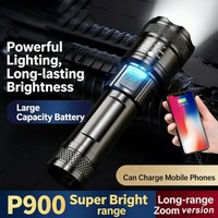 Powerful Flashlights Portable Rechargeable LED Camping Lamps Torch Light Waterproof Long Range Lanterns Self Defense