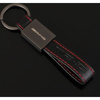 High Quality Leather Car Key Ring Keychain For Mercedes Benz AMG W206 W204 W205 W212 W213 W221 W222 W223 W251 W464 Accessories