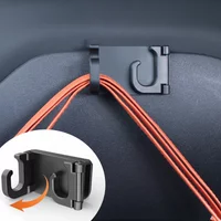 Hipacool Foldable Car Headrest Hook Hanger for Tesla Model 3/Y/Highland Storage Hook Hidden Interior Seat Back Organizer Holder