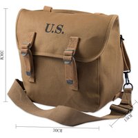 Replica of The WWII U.S. Army M36 Rucksack, M1936 Backpack/Shoulder Bag, Outdoor Shoulder Bag, Khaki