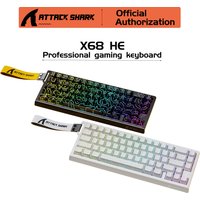 ATTACK SHARK X68HE Magnetic Mechanical Keyboard Suitable for Professional Gamers 0.01mm Rapid Trigg 8000Hz SOCD/Rs 0.125ms 128K
