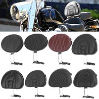 Motorcycle Adjustable Plug In Driver Backrest Rider Sissy Bar Pad For Harley Dyna Softail Electra Road Street Glide Road King