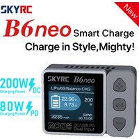 SkyRC B6neo Smart Charger DC 200W PD 80W LiPo Battery Balance Charger SK-100198 Compact 6S Charger Discharger Skyrc b6 neo