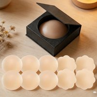 5 Pairs Nipple Cover for Women Reusable, Adhesive Silicone Nipple Pasties, Sticky Bra Pasties Petals Washable