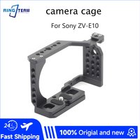 For Sony ZV-E10 Cage Aviation-Grade Aluminum Alloy Rig with 1/4" Mounts Cold Shoe for Vlogging Filmmaking