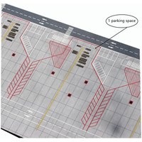 1pc 1:400 PVC Airport Passenger Aircraft Runway Model Toys Parking Apron Pad Aircraft Scene Display Diorama kits No Airplane