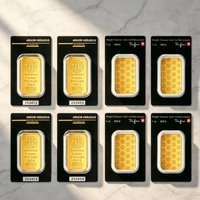 Nichtmagnetischer Argor Heraeus Goldbarren 1 Unze 24k vergoldetes Messing Goldbarren Kunsthandwerk Geschenke für Sammler