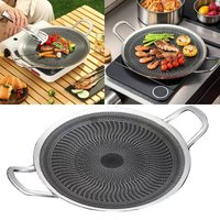 316 Stainless Steel BBQ Grill Pan Multifunctional Cooking For Camping Home Kitchen Compatible Induction Cooker With Gas Stove