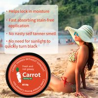 Carrot Tanning Gel, Alcohol-Free, Light and Easy to Apply, Fresh Carrot Flavor, Suitable for Daily Use in All Skin, Darkening for Light Brown Friendly, Perfect Gift, No Sunshine Required