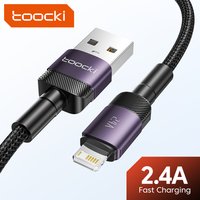 Toocki USB Cable For iPhone 14 13 12 Pro Max X XS XR 8 7 Plus iPad Fast Charging Charger Aluminum iP Cable For iPhone Data Cord