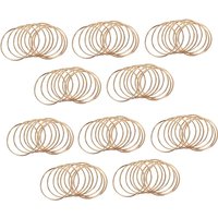 100 Pack 3 Inch Gold Dream Catcher Metal Rings Hoops Macrame Ring For Dreamcatchers And Crafts