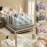 1PC Tatami Reading Pillow Headboard Elvet Bed Back Headboard Backrest Pillow Bedroom Soft Girl Bedroom Cushion Decor Cute Pillow