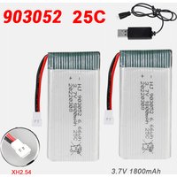 903052 Battery 3.7V 1800mAh Lipo Polymer Battery 25C 2Pin Xh2.54 Plug for Sima X5SW X5SC X5C H5P RC Quadcopter Parts Accessories