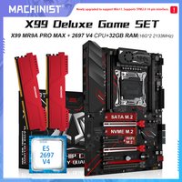 MACHINIST MR9A PRO MAX X99 Motherboard Set Kit Intel Xeon E5-2697 V4 CPU With Four channel DDR4 32GB 2133MHz for Gaming Computer