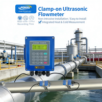 100% Original TUF-2000B DN15-6000mm TS-2 TM1- TL-1 Transducer Wall-Mounted Liquid Water Flow Meter Flowmeters RS485 Modbus