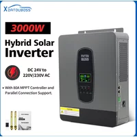 DATOUBOSS Solar Hybrid Inverter 3000W 24v to 220v Pure Sine Converter LCD Display Remote Control MPPT 55-450V DC 50/60Hz Inverte