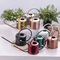Stainless Steel Watering Can Comfortable Large Capacity Watering Pot Rustproof Leakproof 1.3L Spray Kettle Vegetable Planting
