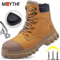 High quality Work Boots Safety Shoes Men Boots Steel toe shoes Puncture-Proof Indestructible shoes Protection Boots Security