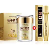 Snail Anti-Aging Face Cream Collagen Firming Fade Fine Lines Eye Massage Roller Anti Wrinkles Eye Bags Korean Skin Care Product
