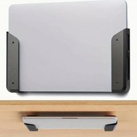 Portable Wall and Under Desk Laptop Mount Holder Notebook Bracket with Anti Scratch Protection Pads Universal for Home Office