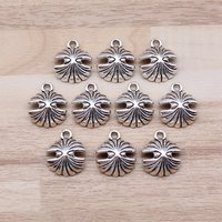IFOCUS 10pcs/Lot Pearl Shell Charms For DIY Jewelry Making Zinc Alloy 15x12x6mm/0.59x0.47x0.24inch