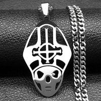 Metal Band Papa Emeritus Ghost BC Nameless Ghoul Necklace CD Pin Sign Stainless Steel Chain for Men Women Music Jewelry N3004S06