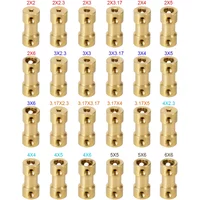 5pcs Brass Flexible Shaft Coupler 2mm/2.3mm/3mm/3.17mm/4mm/5mm/6mm for Motor Transmission Connector RC Drone DIY Upgrade