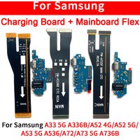 For Samsung A33 A53 A72 A73 A72 A52 4G 5G USB With Micro Charging Port Charger Dock Flex Cable With IC Microphone Main Board
