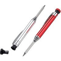 All Metal Deep Hole Marking Pencil 2.8mm Deep Hole Marking Woodworking Pencil Built-in Sharpener Long Head Mechanical Pencil