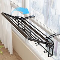 Clothes Drying Rack for Balcony Folding Towel Rack Multifunctional Railings Windowsill Window Hanging Drying Rack for Hotel